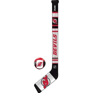 image:imageFranklin Sports NHL Team Mini Soft Hockey Stick Set  NHL Team Soft Foam Mini Hockey Stick and Ball  Great Toy for KidsNew Jersey Devils