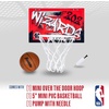 image:imageFranklin Sports NBA Team Over the Door Basketball Hoops  Kids Indoor Mini Basketball Hoop  Ball Set  NBA Fan Mini HoopsWashington Wizards