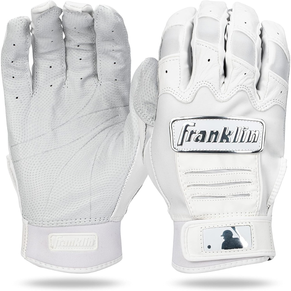 image:imageFranklin Sports MLB Baseball Batting Gloves  CFX Pro Youth and Adult  Baseball  Softball  Multiple Sizes  ColorsChrome White