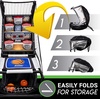image:imageFranklin Sports Anywhere Basketball Arcade Game  Table Top Basketball Arcade Shootout Indoor Electronic Basketball GameElectronic Basketball BounceABucket  Basketball  Black