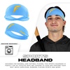 image:imageFranklin Sports Baseball  Softball Headband  Workout  Athletic Headbands for Men  Women  Sweat Wicking for Running  Exercise  One Size Fits MostCarolina Blue