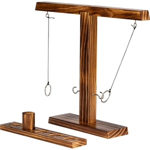 image:imageFranklin Sports Dueling Ring Hooking Game  Fun Wooden Adult and Kid Party Indoor Game Room Activity  Two Rings and Score Tracker Included