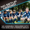 image:imageFranklin Sports Sideline Team Bench  Collapsible Sports Bench  Easy Assembly  Pop Up Black 6 Person