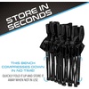 image:imageFranklin Sports Sideline Team Bench  Collapsible Sports Bench  Easy Assembly  Pop Up Black 6 Person