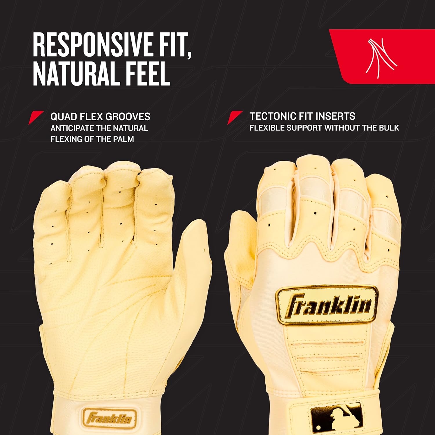 image:imageFranklin Sports MLB Baseball Batting Gloves  CFX Pro Youth and Adult  Baseball  Softball  Multiple Sizes  ColorsMint 2