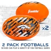 image:imageFranklin Sports NFL Denver Broncos Mini Soft Kids Footballs  2 Pack of Kids Indoor  Outdoor Soft Sport Balls  4 Inch Team Toy Footballs for Kids  NFL Youth Fan Shop